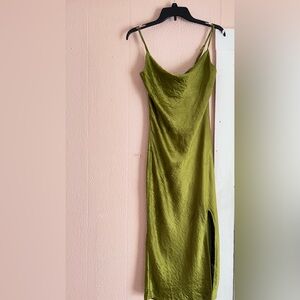 Elegant Olive Green Dress